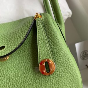 Hermes Mini Lindy 19 avocado green Bag 17