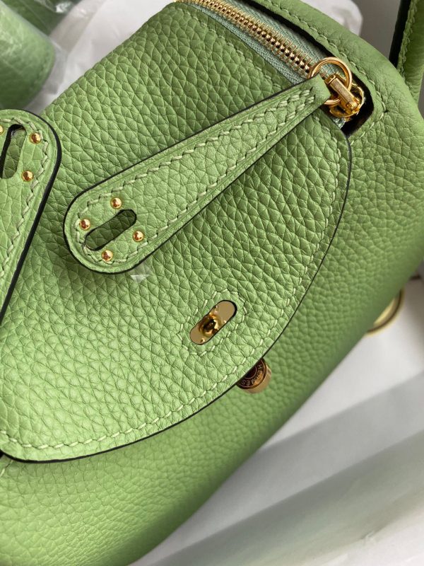 Hermes Mini Lindy 19 avocado green Bag 9