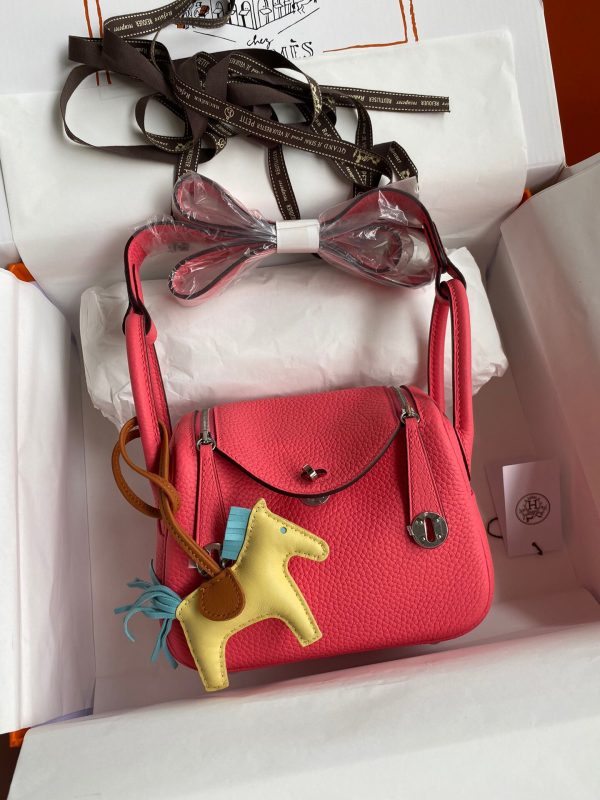 Hermes Mini Lindy 19 dark pink Bag 1