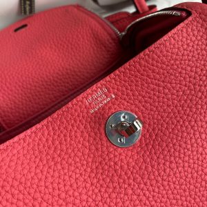 Hermes Mini Lindy 19 dark pink Bag 12