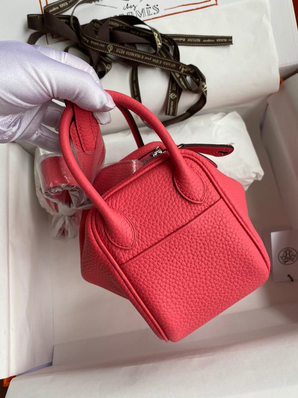 Hermes Mini Lindy 19 dark pink Bag 9