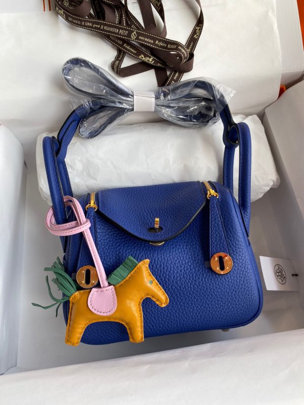 Hermes Mini Lindy 19 electro-optical blue Bag 1