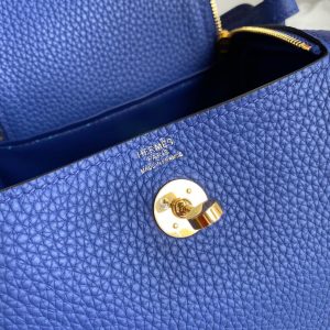 Hermes Mini Lindy 19 electro-optical blue Bag 16