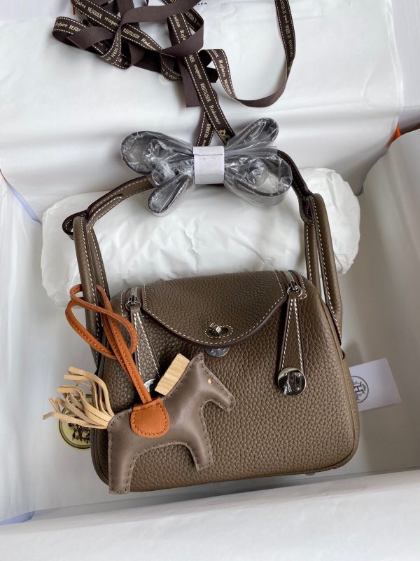 Hermes Mini Lindy 19 elephant gray Bag 1