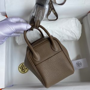 Hermes Mini Lindy 19 elephant gray Bag 17