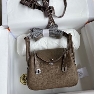 Hermes Mini Lindy 19 elephant gray Bag 18