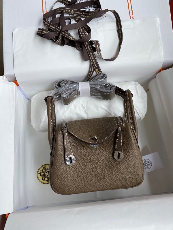 Hermes Mini Lindy 19 elephant gray Bag 9