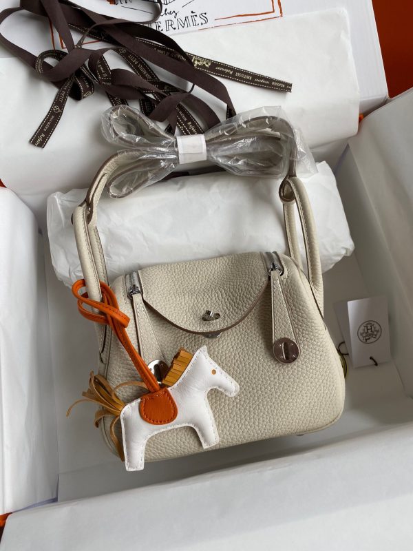 Hermes Mini Lindy 19 milkshake white Bag 1