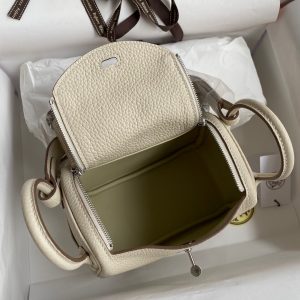 Hermes Mini Lindy 19 milkshake white Bag 14