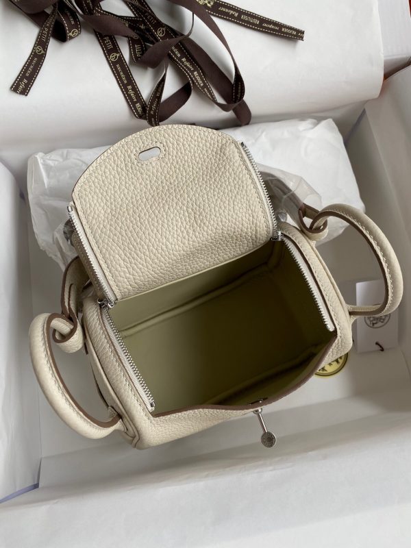 Hermes Mini Lindy 19 milkshake white Bag 5