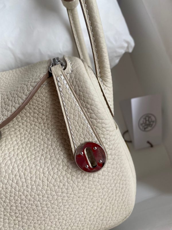 Hermes Mini Lindy 19 milkshake white Bag 7