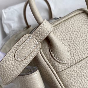 Hermes Mini Lindy 19 milkshake white Bag 17