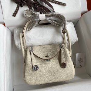 Hermes Mini Lindy 19 milkshake white Bag 18