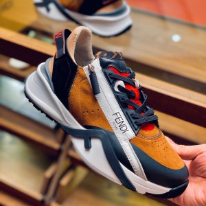 Shoes FENDI 2021 Flow LYCRA® black white orange 15