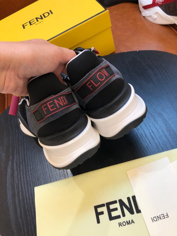 Shoes FENDI Flow full black red 3