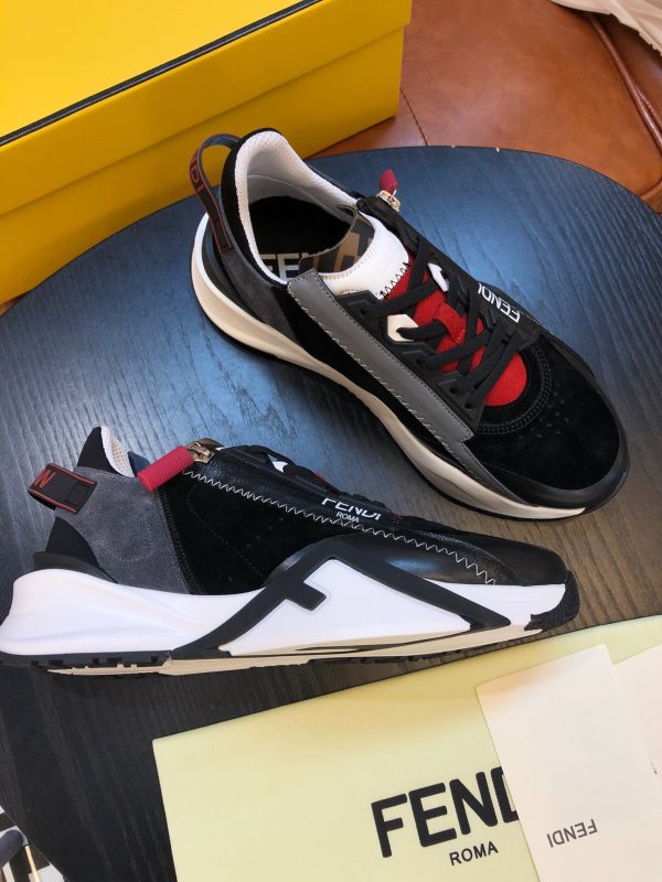 Shoes FENDI Flow full black red 1