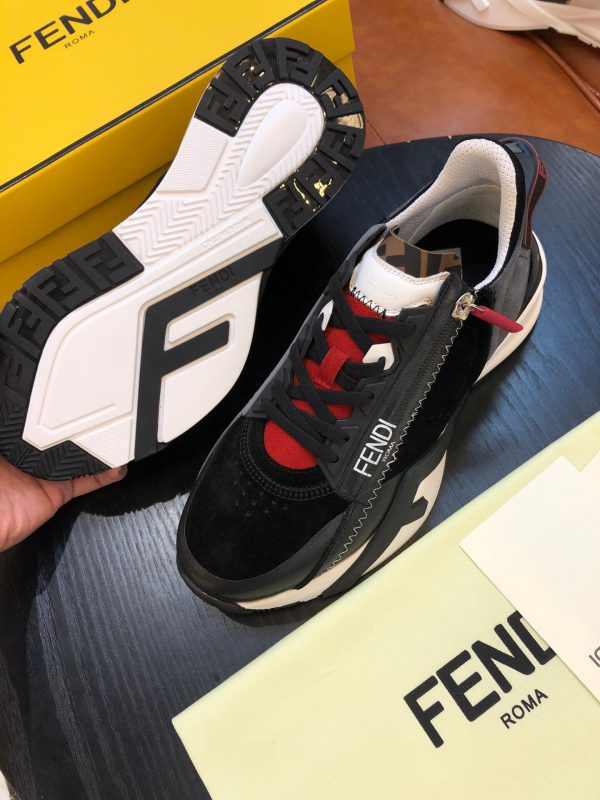 Shoes FENDI Flow full black red 10