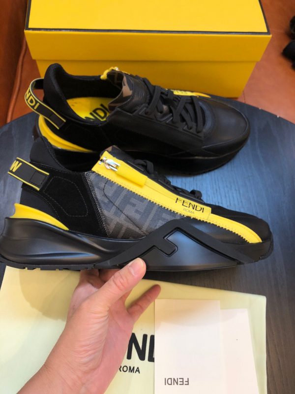 Shoes FENDI Flow full black x yellow 6