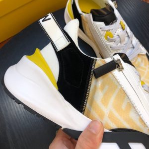 Shoes FENDI Flow white black orange 2