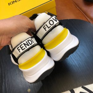 Shoes FENDI Flow white black orange 3