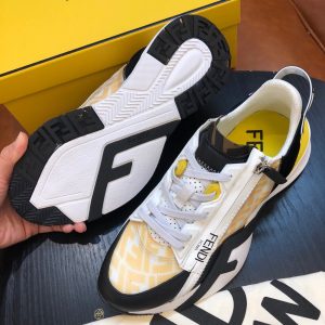 Shoes FENDI Flow white black orange 4