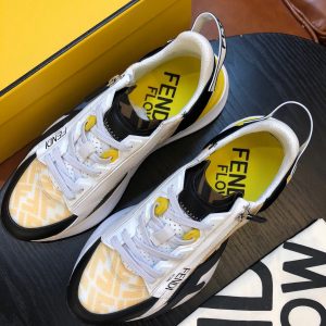 Shoes FENDI Flow white black orange 5