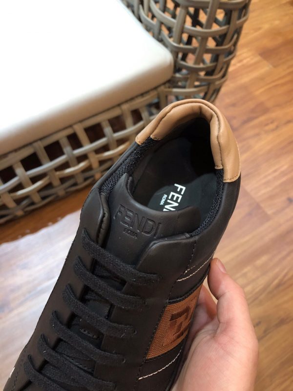 Shoes FENDI digital embroidered logo black x brown 2