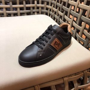 Shoes FENDI digital embroidered logo black x brown 17