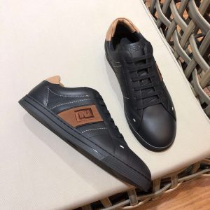 Shoes FENDI digital embroidered logo black x brown 18