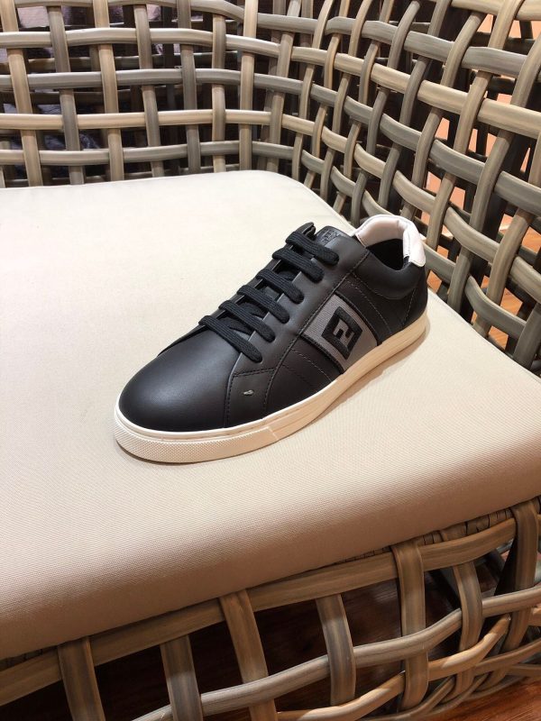 Shoes FENDI digital embroidered logo black x gray 9