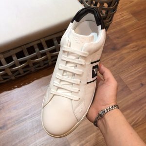 Shoes FENDI digital embroidered logo white x black 15