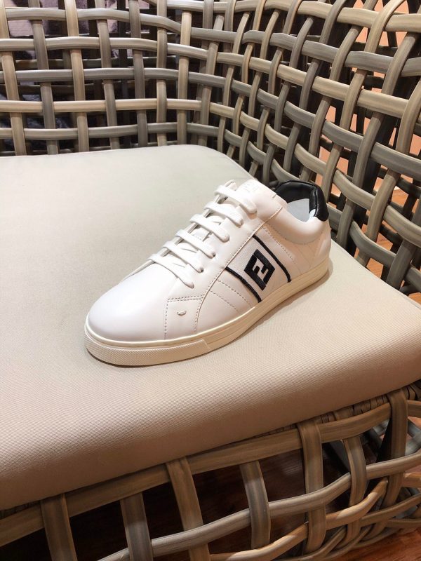 Shoes FENDI digital embroidered logo white x black 8