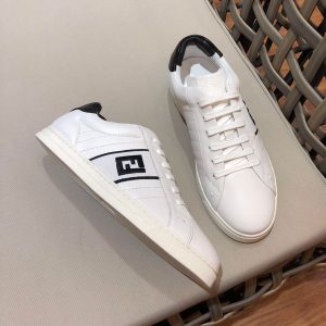 Shoes FENDI digital embroidered logo white x black 19