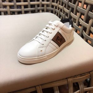 Shoes FENDI digital embroidered logo white x brown 17