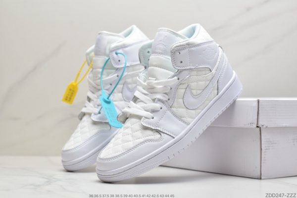 Air Jordan 1 Mid "Quilted White" 5