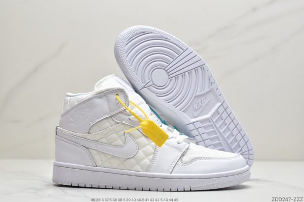 Air Jordan 1 Mid "Quilted White" 1