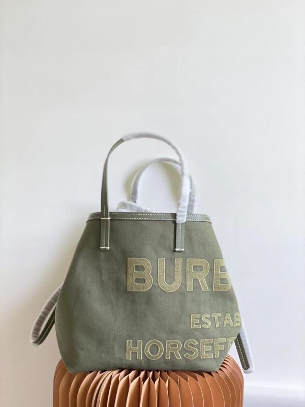 Buberry Mini Horseferry Canvas Beach Tote Bag 2