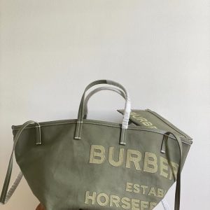 Buberry Mini Horseferry Canvas Beach Tote Bag 12