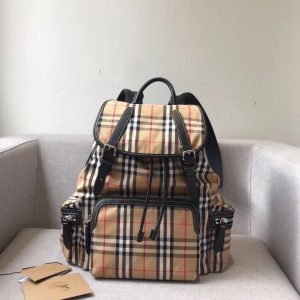 Burberry House Men's Large Check Backpack 8771 7