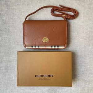 Burberry Leather and Vintage Check Note Crossbody Bag 9
