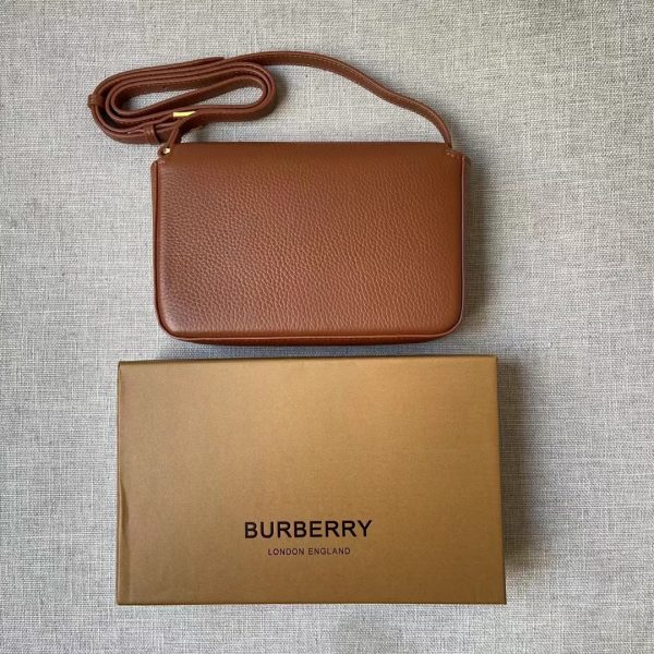 Burberry Leather and Vintage Check Note Crossbody Bag 5