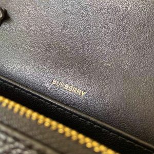 Burberry Leather and Vintage Check Note Crossbody Bag Black 12