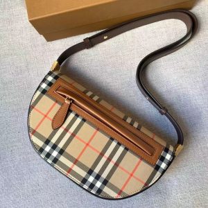 Burberry small Olympia canvas shoulder bag 8
