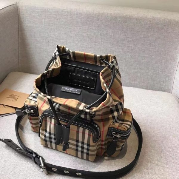Burberry's small plaid backpack 8773 4