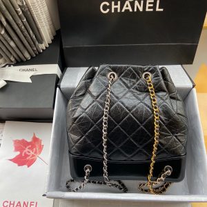 CHANEL 94485 Gold and Silver Chain Retro Backpack 10