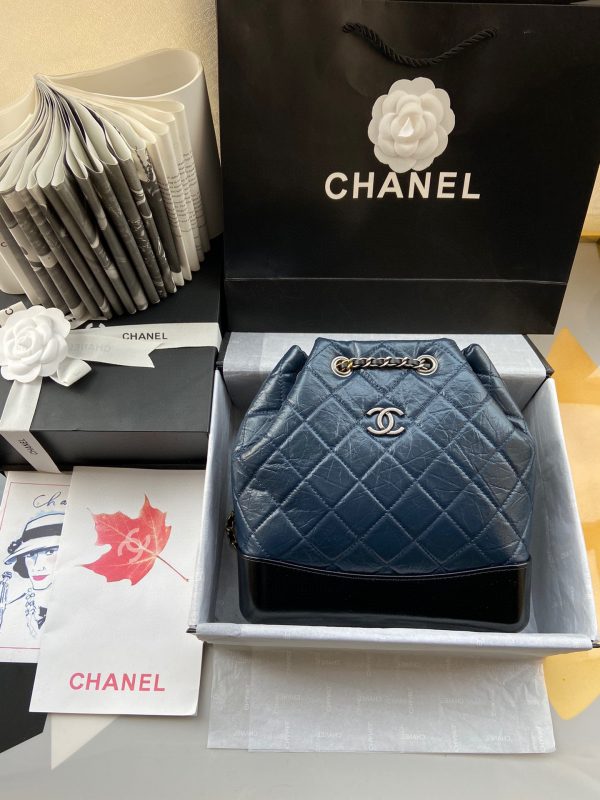 CHANEL 94485 Gold and Silver Chain Retro Backpack 6