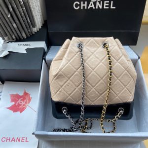 CHANEL 94485 Gold and Silver Chain Retro Backpack 11