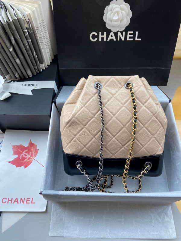 CHANEL 94485 Gold and Silver Chain Retro Backpack 5
