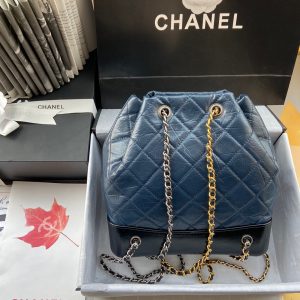 CHANEL 94485 Gold and Silver Chain Retro Backpack 9