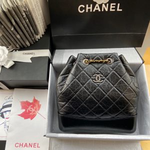 CHANEL 94485 Gold and Silver Chain Retro Backpack 16